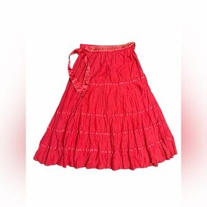 Vintage Peasant Boho Midi Skirt Size Medium Fairycore Cottage Core